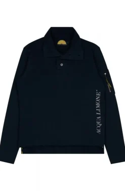 Acqua Limone - High Neck Button Dark Navy