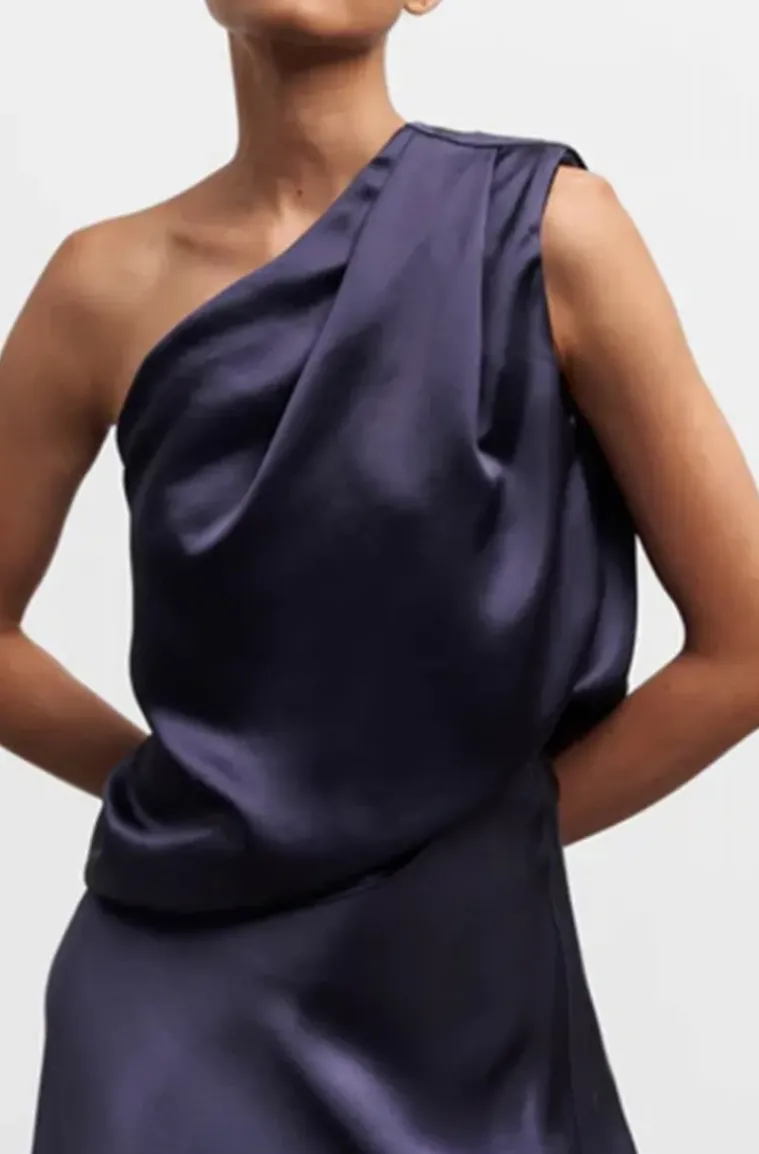 Ahlvar Gallery - Elle Satin Tank - Plum