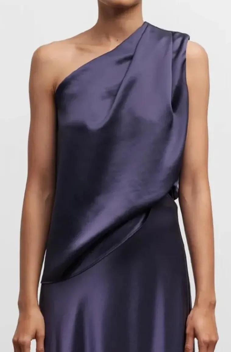 Ahlvar Gallery - Elle Satin Tank - Plum