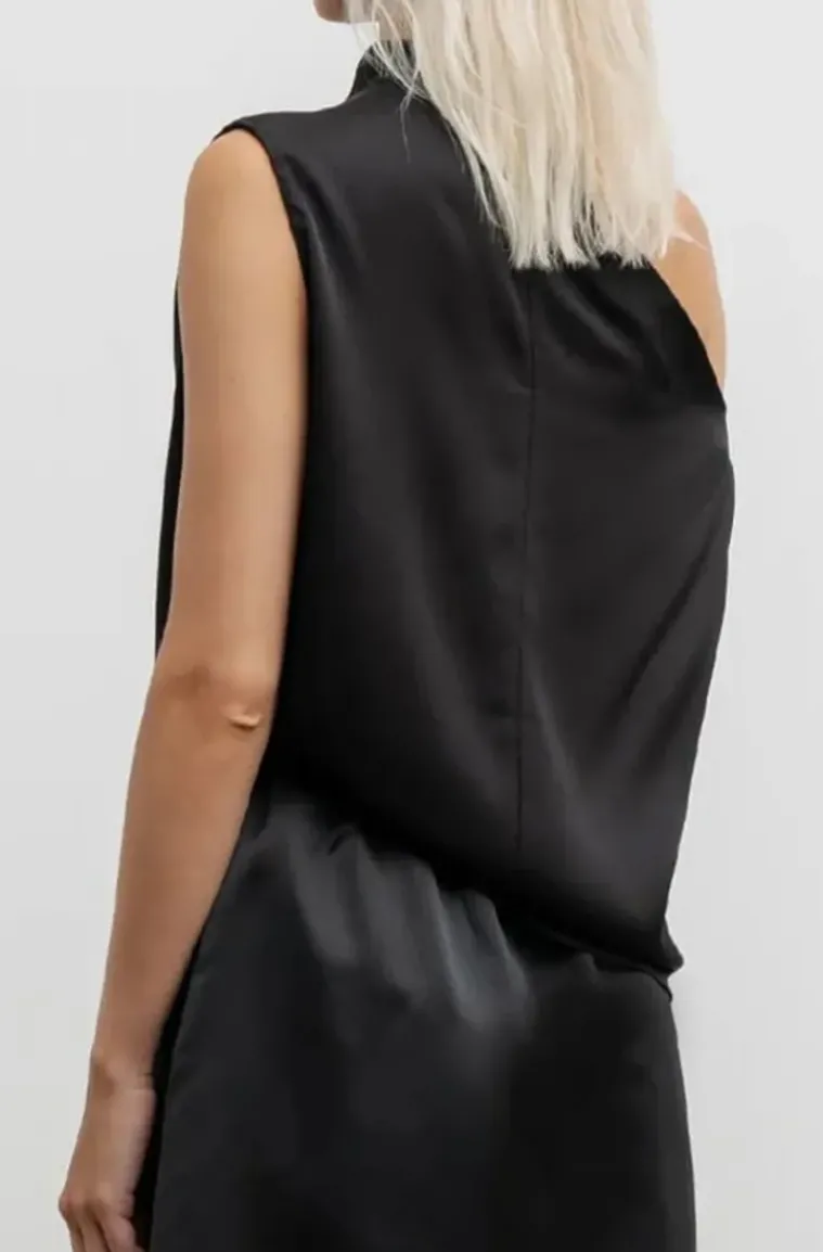 Ahlvar Gallery - Lana Silk Tank Black