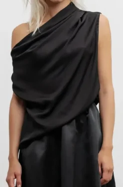 Ahlvar Gallery - Lana Silk Tank Black