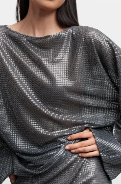 Ahlvar Gallery - Nina Sequin Blouse - Dark Grey