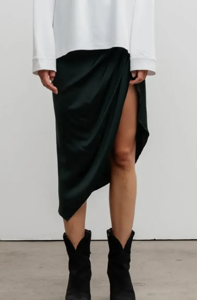 Ahlvar Gallery - Tilda Silk Skirt Black