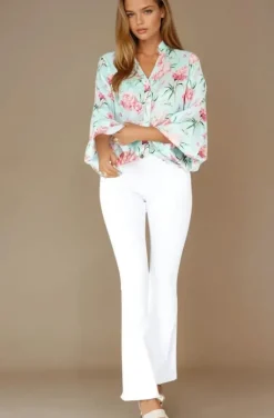Blond Hour - Alyssa Blouse - Pink Flower
