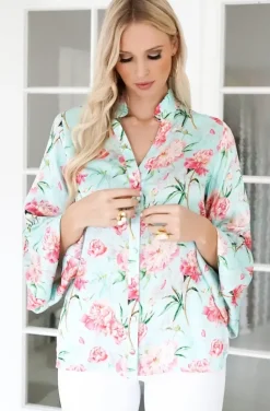 Blond Hour - Alyssa Blouse - Pink Flower