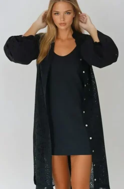 Blond Hour - Angelic Shirt Dress - Black