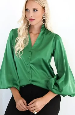 Blond Hour - Aurora Blouse - Vibrant Green