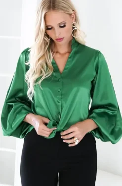 Blond Hour - Aurora Blouse - Vibrant Green