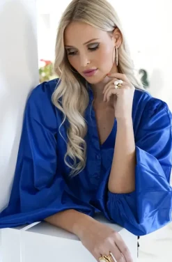 Blond Hour - Aurora Blouse - Vibrant Blue