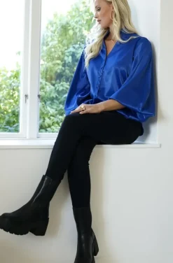 Blond Hour - Aurora Blouse - Vibrant Blue
