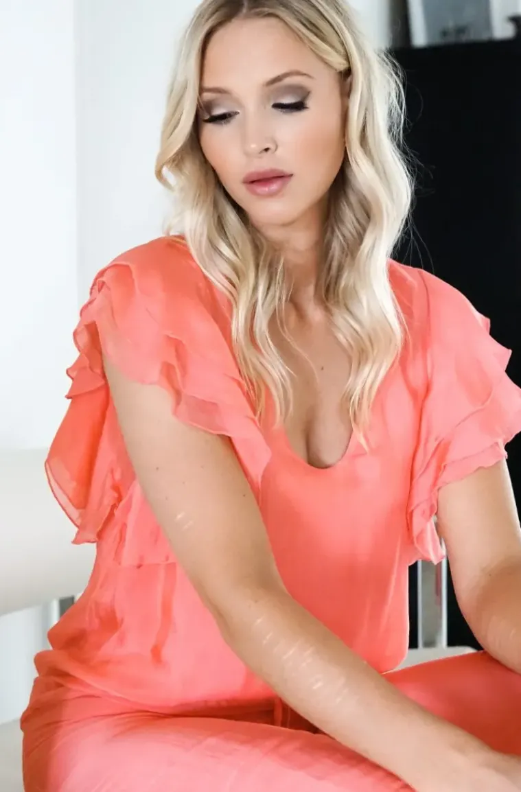Blond Hour - Beatrice Top - Coral