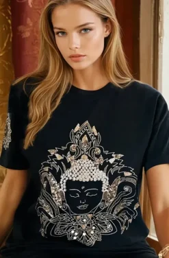 Blond Hour - Buddha Tshirt - Black