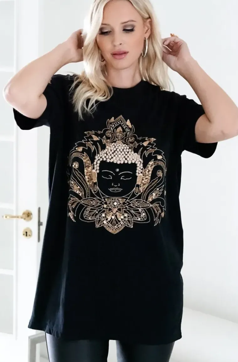 Blond Hour - Buddha Tshirt - Black
