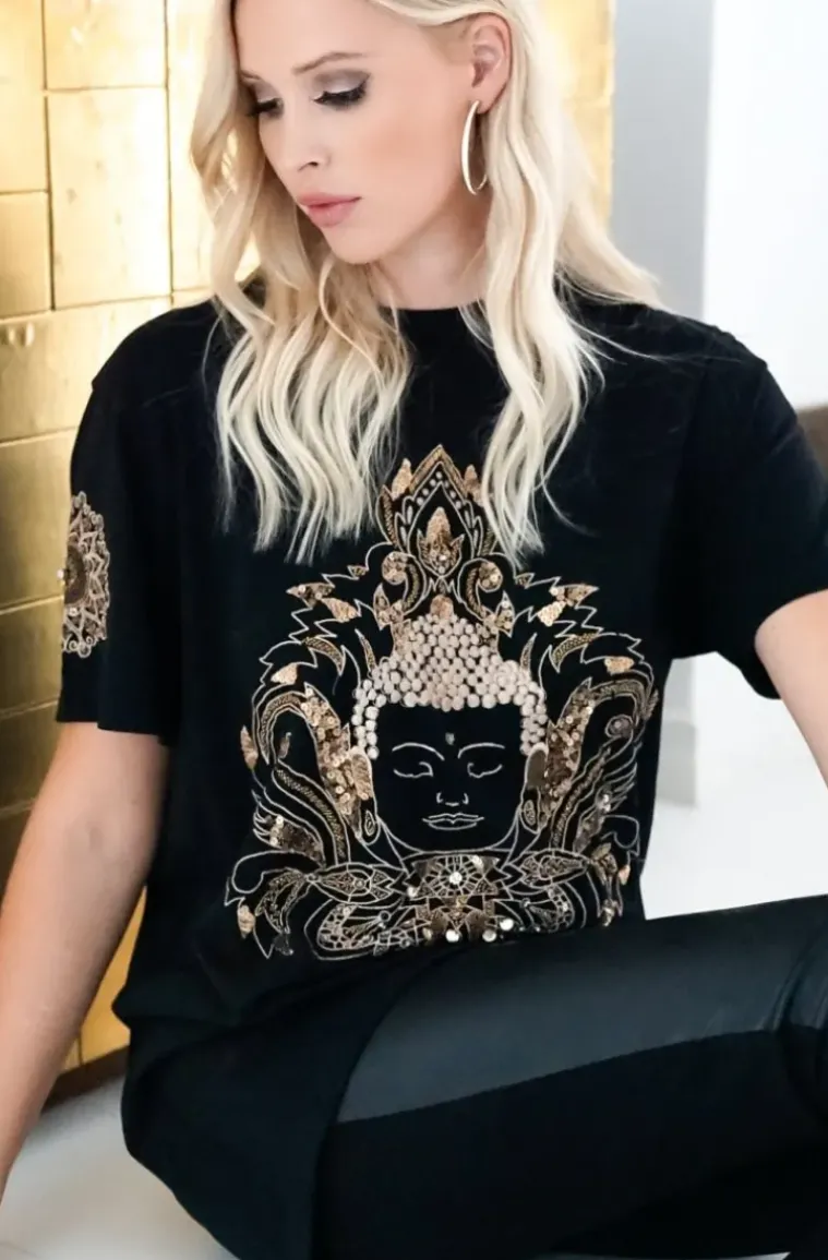 Blond Hour - Buddha Tshirt - Black