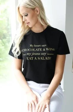 Blond Hour - Chocolate and Wine Tshirt - Black Gold