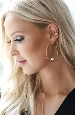Blond Hour - Earcuff Pearls - Gold