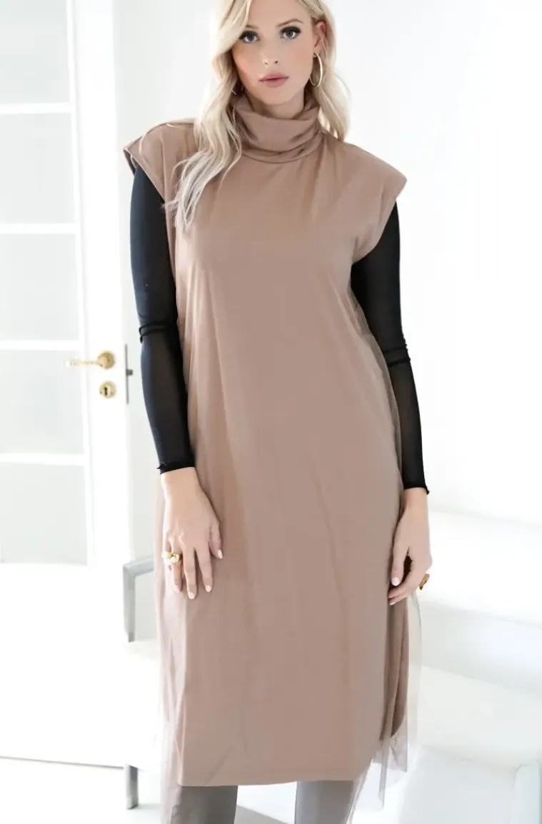 Blond Hour - Escape Vest Dress - Taupe