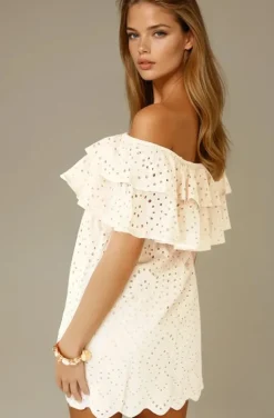 Blond Hour - Formentera Offshoulder Dress Short - Beige