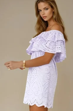 Blond Hour - Formentera Offshoulder Dress Short - Lavendel