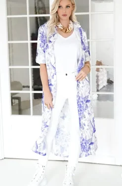 Blond Hour - Mira Shirt Dress - Blue Flower