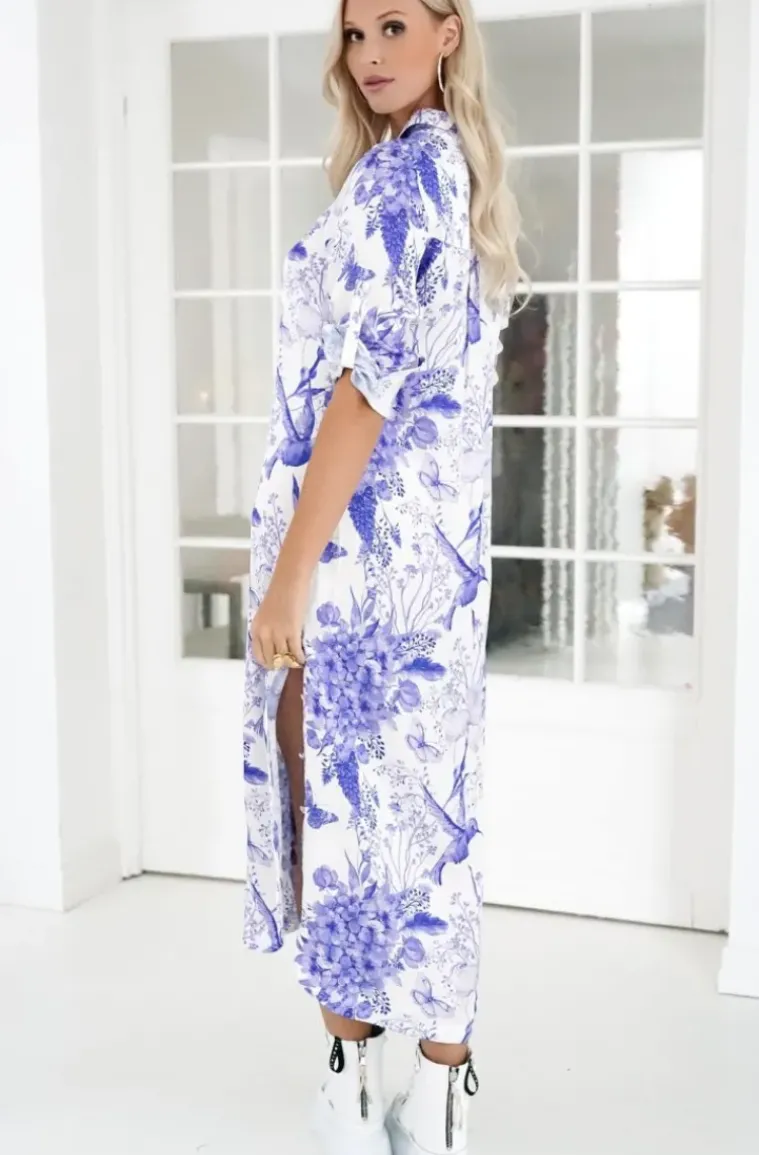 Blond Hour - Mira Shirt Dress - Blue Flower
