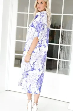 Blond Hour - Mira Shirt Dress - Blue Flower