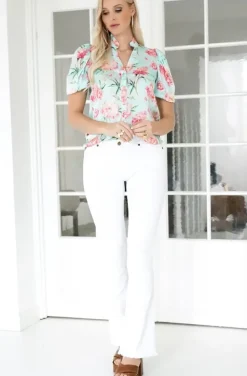 Blond Hour - Mizzle Blouse - Pink Flower