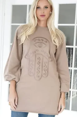 Blond Hour - Protected Sweatshirt Dress - Taupe