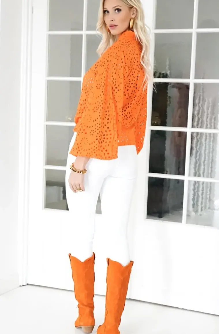 Blond Hour - Refined Blouse - Orange