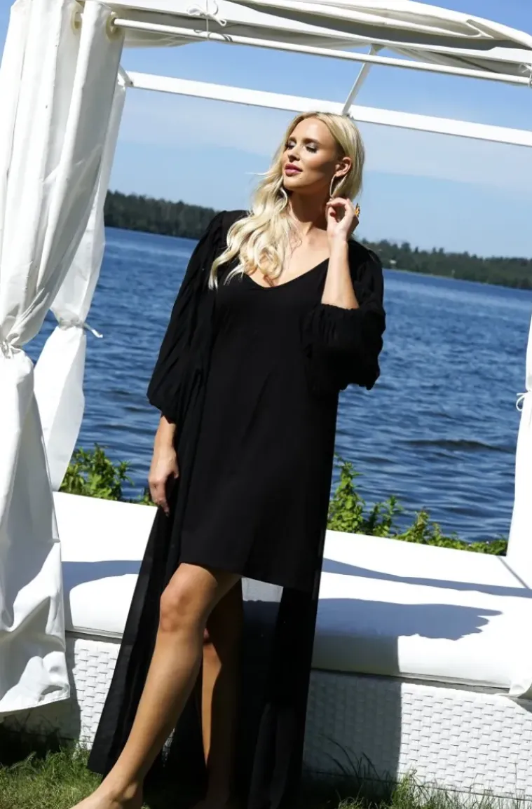 Blond Hour - Riviera Maxi Wrap Dress - Black