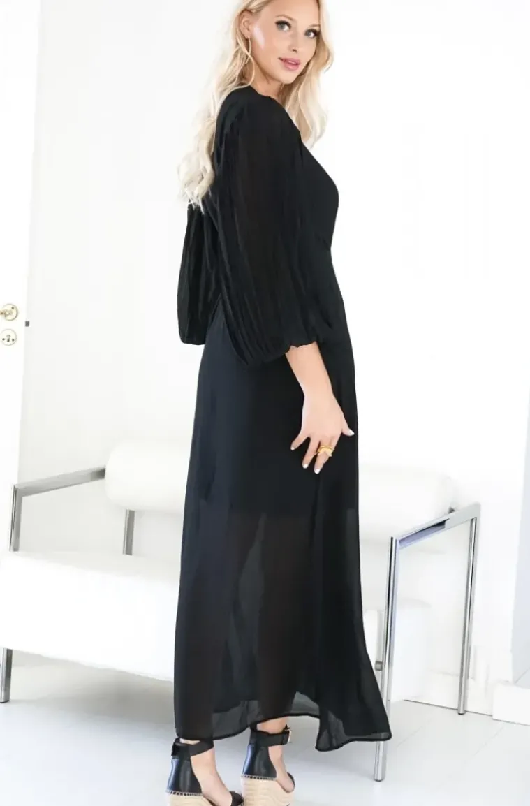 Blond Hour - Riviera Maxi Wrap Dress - Black