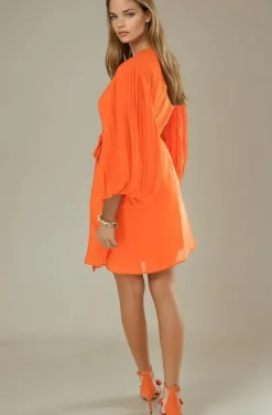 Blond Hour - Riviera Short Wrap Dress - Orange