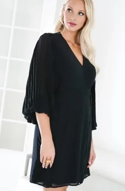Blond Hour - Riviera Short Wrap Dress - Black