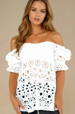 Blond Hour - Sienna Top - White