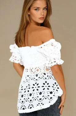 Blond Hour - Sienna Top - White