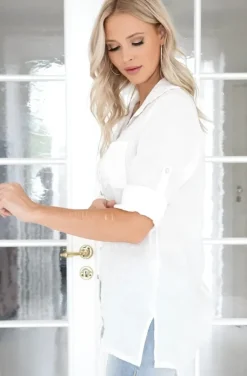 Blond Hour - Time Linen shirt - White