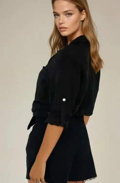 Blond Hour - Time Linen shirt - Black