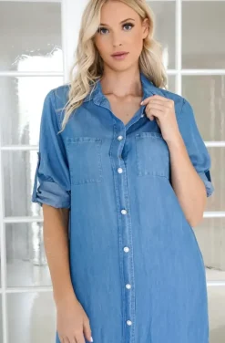 Blond Hour - Time shirt Dress - Denim