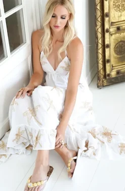 Blond Hour - Yasmine maxidress - White