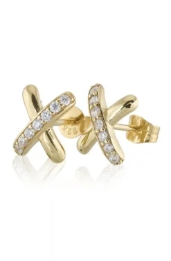 Carolina Gynning Jewelry - Cross My Heart Earrings Goldplated