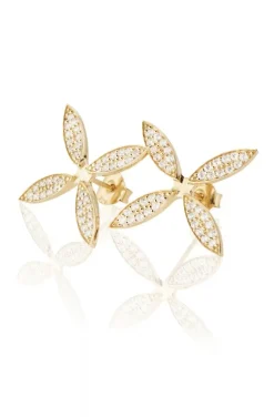 Carolina Gynning Jewelry - Sparkling Ellipse Earrings Goldplated