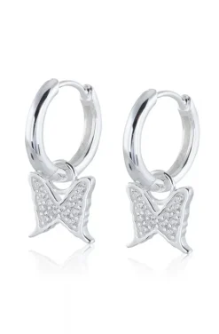 Carolina Gynning Jewelry - Petite Papillion Sparkling Creol Silver