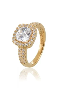 Carolina Gynning Jewelry - Glamorous Ring Goldplated Clear