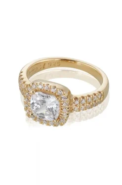 Carolina Gynning Jewelry - Glamorous Ring Goldplated Clear