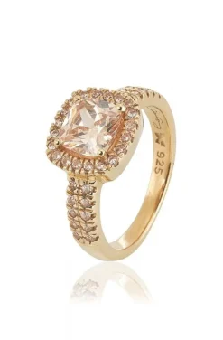 Carolina Gynning Jewelry - Glamorous Ring Goldplated Champagne