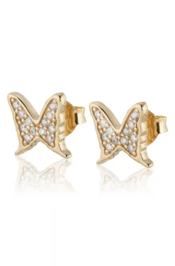 Carolina Gynning Jewelry - Petite Papillion Sparkling Earrings Goldplated
