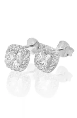 Carolina Gynning Jewelry - Glamorous Stud Earrings Silver Clear