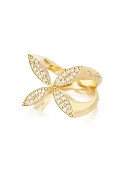 Carolina Gynning Jewelry - Sparkling Ellipse Ring Goldplated