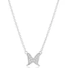 Carolina Gynning Jewelry - Petite Papillion Sparkling Necklace Silver