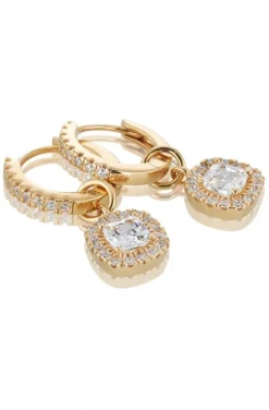 Carolina Gynning Jewelry - Glamorous Creol Earrings Goldplated Clear
